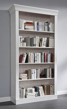 Standregal 108x202x38cm BERGEN Kiefer massiv weiß lackiert