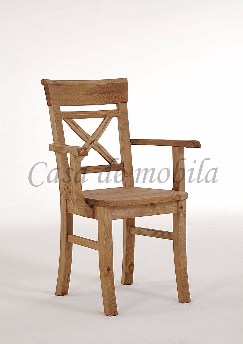 Armlehnstuhl 61x94x43cm FJORD Kiefer gelaugt geölt Stuhl mit Armlehne FJORD Kiefer massiv gelaugt geölt Casa de mobila Goslar
