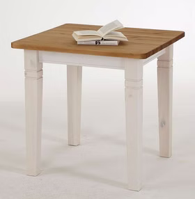Massivholz Tisch Esstisch klein 78x78x78cm FJORD Kiefer massiv weiß / gelaugt geölt Casa de mobila Goslar