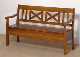 Sitzbank mit Stauraum 148x93x46cm FJORD Kiefer massiv bernsteinfarben lackiert bei Casademobila Goslar Sitzbank mit Stauraum 148x93x46cm FJORD Kiefer massiv bernsteinfarben lackiert bei Casademobila Goslar