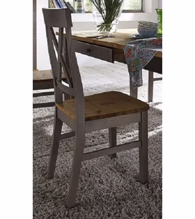 Stuhl 45x94x43cm BERGEN Kiefer 2farbig grau lasiert / gelaugt geölt Stuhl 45x94x43cm BERGEN Kiefer 2farbig grau lasiert / gelaugt geölt