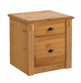 Nachtschrank mit Schubladen 53x53x46cm EVA Kiefernholz gelaugt geölt Nachtschrank mit Schubladen 53x53x46cm EVA Kiefer massiv gelaugt geölt Casa de mobila Goslar