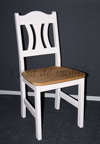 Küchenstuhl Stuhl KRISTEL 44x92x45cm Kiefer massiv weiß gelaugt geölt von Casa de mobila Goslar Küchenstuhl Stuhl KRISTEL 44x92x45cm Kiefer massiv weiß gelaugt geölt von Casa de mobila Goslar