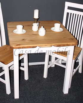 Tisch klein ausziehbar 77-127x74x77cm KARL Kiefer massiv 2farbig weiß Massivholz Ausziehtisch klein Karl 77-127x77cm Kiefer massiv 2farbig weiß gelaugt geölt Casa de mobila Goslar