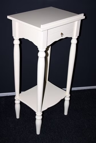 Stehpult 50x105x38cm Pappel massiv creme lackiert
