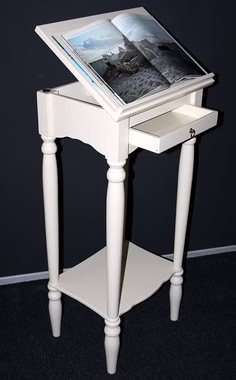 Stehpult 50x105x38cm Pappel massiv creme lackiert