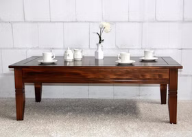 Couchtisch 130x45x64cm Pappel massiv nussbaumfarben lackiert Massivholz Couchtisch 130 cm kolonialstil braun Pappel massiv nussbaumfarben lackiert casademobila Goslar
