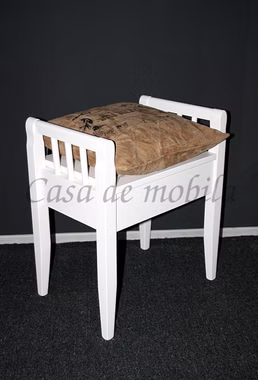 Truhenbank 50x60x35cm DECOR Pappel massiv weiß lackiert Bank mit stauraum klein DECOR Pappel massiv weiß lackiert Casa de mobila Goslar