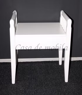 Truhenbank 50x60x35cm DECOR Pappel massiv weiß lackiert kleine Sitzbank mit stauraum DECOR Pappel massiv weiß lackiert Casa de mobila Goslar