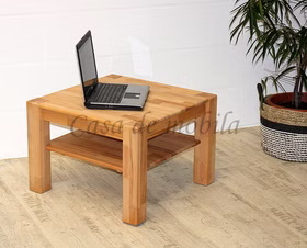 Massivholz Wohnzimmertisch mit Ablage klein 65x45x65cm FRITZ Kernbuche massiv geölt casademobila Goslar