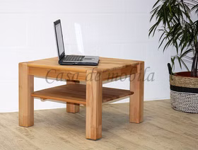 Massivholz Beistelltisch mit Ablage 65x45x65cm FRITZ Kernbuche massiv geölt casademobila Goslar