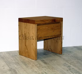 Nachttisch mit schublade 40x42x30cm TAIGA, Fichte antik gewachst Echtholz Nachtschrank TAIGA 40x42x30cm Fichte massiv Rustikal Antik gewachst Casa de mobila Goslar