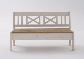 Sitzbank mit Stauraum und Rückenlehne 148x93x46cm FJORD Kiefer massiv weiß lasiert gelaugt geölt bei Casademobila Goslar Sitzbank mit Stauraum und Rückenlehne 148x93x46cm FJORD Kiefer massiv weiß lasiert gelaugt geölt bei Casademobila Goslar