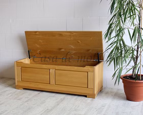 Holzkiste gross 120x45x43cm GULDBORG Kiefer massiv gelaugt geölt Casa de mobila Goslar Holzkiste gross 120x45x43cm GULDBORG Kiefer massiv gelaugt geölt Casa de mobila Goslar