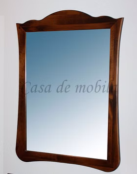 Wandspiegel mit holzrahmen 62x85x3cm DECOR Pappel nussbaumfarben lackiert Casa de mobila Goslar