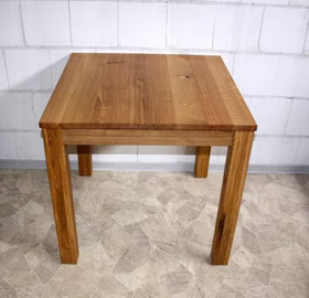 Kleine Esstisch massivholz 80x75x80 cm eiche massiv natur geölt casademobila Goslar