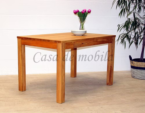 Massivholz tisch klein 120x75x80cm Diez Wildeiche massiv natur geölt, 10234608 Casa de mobila Goslar