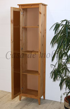 Massivholz Wäscheschrank mit Spiegeltür schmal SPLASH 49x189x31cm Kiefer massiv gelaugt geölt Casa de mobila Goslar Massivholz Wäscheschrank mit Spiegeltür schmal SPLASH 49x189x31cm Kiefer massiv gelaugt geölt Casa de mobila Goslar