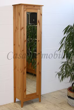 Massivholz Badhochschrank mit Spiegel schmal SPLASH 49x189x31cm Kiefer massiv gelaugt geölt Casa de mobila Goslar Massivholz Badhochschrank mit Spiegel schmal SPLASH 49x189x31cm Kiefer massiv gelaugt geölt Casa de mobila Goslar