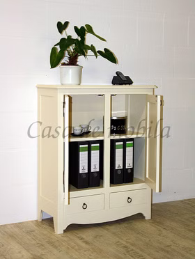 Schmale schrank mit holztüren AQUA 78x100x37cm Pappel massiv creme lackiert Casa de mobila Goslar Schmale schrank mit holztüren AQUA 78x100x37cm Pappel massiv creme lackiert Casa de mobila Goslar