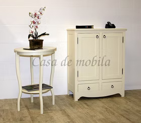 Schmale Flurkommode mit holztüren AQUA 78x100x37cm Pappel massiv creme lackiert Casa de mobila Goslar Schmale Flurkommode mit holztüren AQUA 78x100x37cm Pappel massiv creme lackiert Casa de mobila Goslar