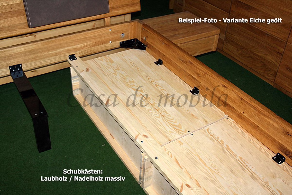 Schubladenbett 140x200 Beine 3 Komforthöhe Kopfteil 2 2 Seitenschubladen Kiefer gelaugt geölt Schubladenbett 140x200 Beine 3 Komforthöhe Kopfteil 2 2 Seitenschubladen Kiefer gelaugt geölt