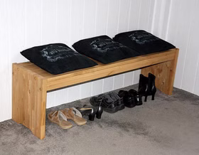 Sitzbank 160x48x40cm BOSTON Kiefer massiv gelaugt geölt Flurbank Dielenbank holz 160cm BOSTON Kiefernholz gelaugt geölt Casa de mobila Goslar