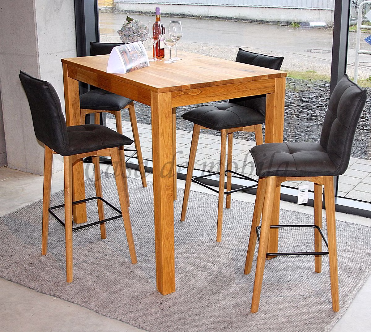 Echtholz Stehtisch Diez 120x110x80cm Wildeiche massiv natur geölt Casa de mobila Goslar Echtholz Stehtisch Diez 120x110x80cm Wildeiche massiv natur geölt Casademobila Goslar