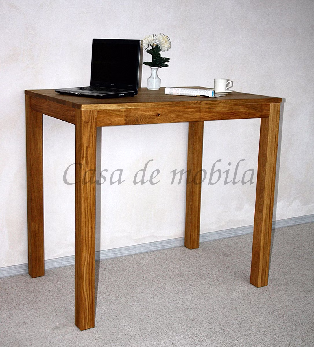 Echtholz Bartisch Diez 120x110x80cm Wildeiche massiv natur geölt casademobila Goslar Echtholz Bartisch Diez 120x110x80cm Wildeiche massiv natur geölt casademobila Goslar