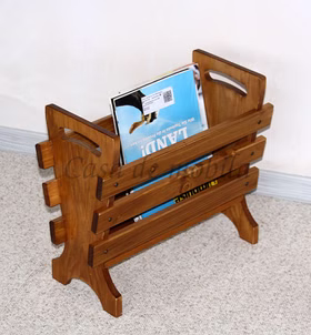 Zeitungsständer 48x40x20cm DECOR Fichte honigfarben lackiert Lindenholz Magazinständer fichte massiv Honigfarben lackiert Casa de mobila Goslar