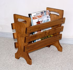 Zeitungsständer 48x40x20cm DECOR Fichte honigfarben lackiert Massivholz Zeitschriftenhalter fichte massiv Honigfarben lackiert Casa de mobila Goslar