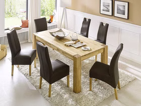 Massivholz Tisch Esstisch 160x76x90cm FRITZ Wildeiche massiv natur geölt casademobila Goslar