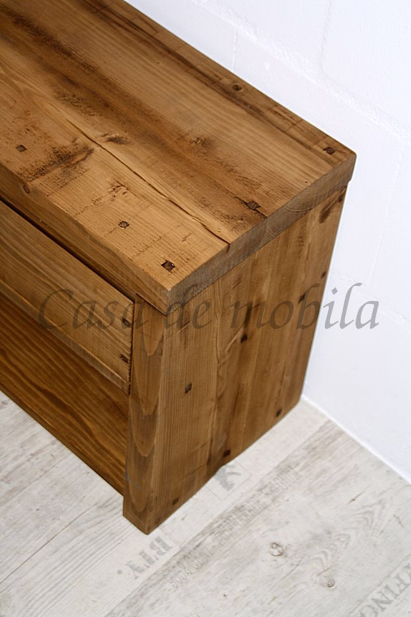 Nachtschrank Massivholz antik gewachst Annecy Nachtkommode Annecy Nordisches Massivholz antik gewachst
