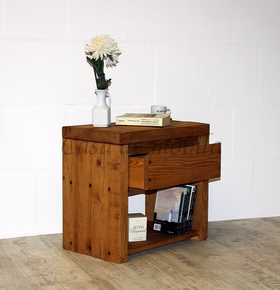 Massivholz Nachttisch mit schublade ANNECY 50x47x30cm Fichte massiv rustikal antik gewachst Casa de mobila Goslar Massivholz Nachttisch mit schublade ANNECY 50x47x30cm Fichte massiv rustikal antik gewachst Casa de mobila Goslar