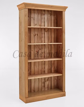 Regal mit 5 Fächer 108x202x38cm BERGEN Kiefer massiv Massivholz Büroregal landhaus 108x202x38cm BERGEN Kiefer massiv bernsteinfarben lackiert Casa de mobila Goslar
