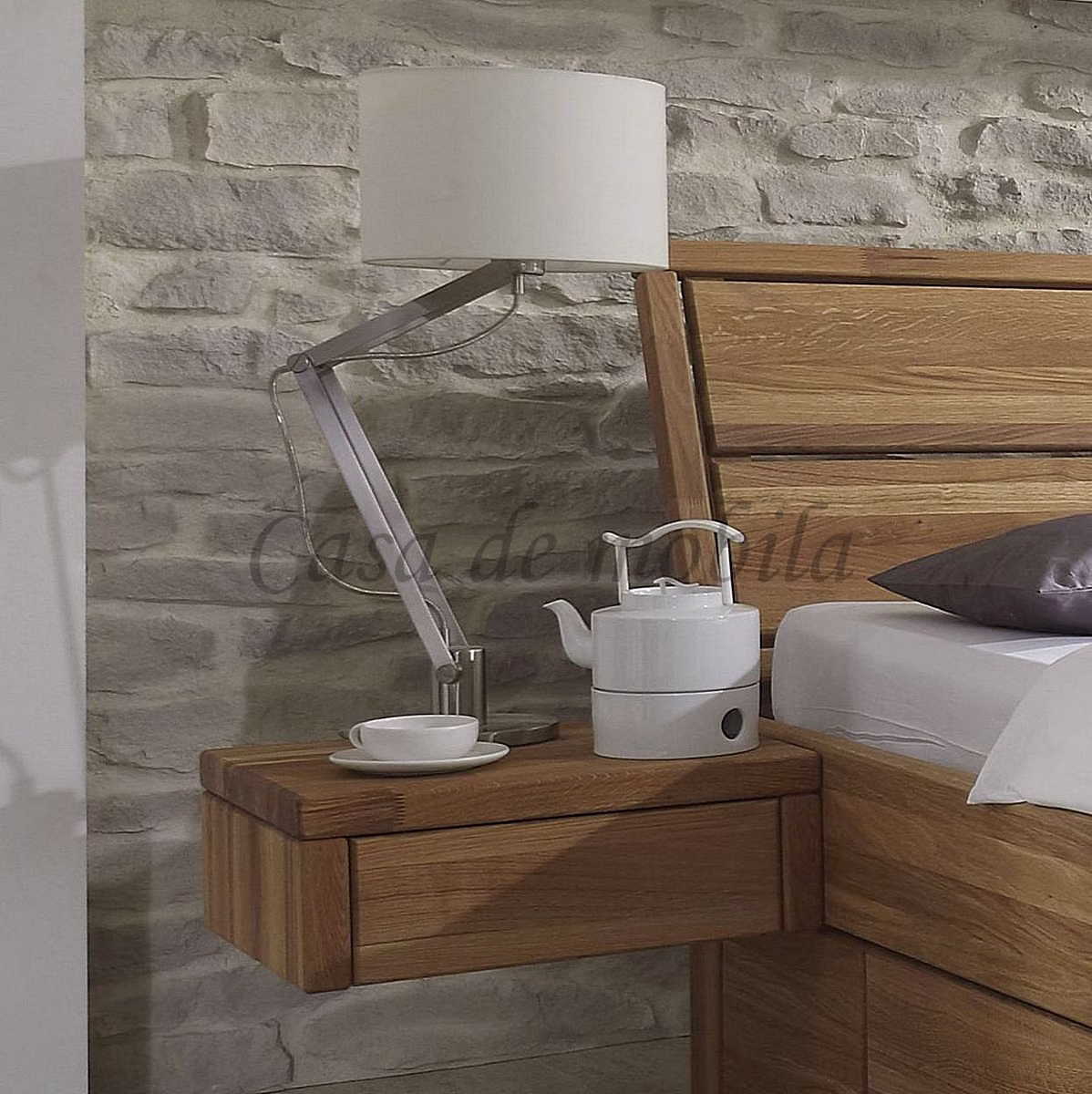 Hänge-Nachttisch mit Schublade 47x18x39cm EASY SLEEP Nr. 6 Eiche massiv natur geölt bei Casademobila Goslar Hänge-Nachttisch mit Schublade 47x18x39cm EASY SLEEP Nr. 6 Eiche massiv natur geölt bei Casademobila Goslar