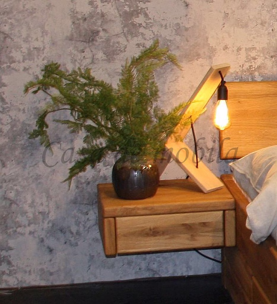 Nachtkonsole haengend mit Schublade 47x18x39cm EASY SLEEP Nr. 6 Eiche massiv natur geölt bei Casademobila Goslar Nachtkonsole haengend mit Schublade 47x18x39cm EASY SLEEP Nr. 6 Eiche massiv natur geölt bei Casademobila Goslar