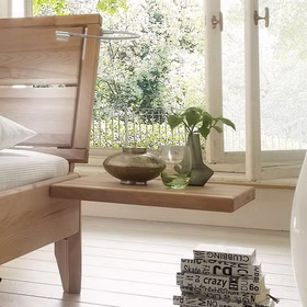 Hänge-Nachttisch 47x39cm EASY SLEEP Nr. 5 Kernbuche massiv natur geölt bei Casademobila Goslar