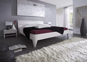 Bett 140x200 Beine 1 Komforthöhe Kopfteil 1 Kiefer astfrei weiß lackiert Bett 140x200 Beine 1 Komforthöhe Kopfteil 1 Kiefer astfrei weiß lackiert