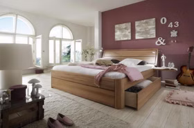 Schubladenbett 200x200 Beine 4 Komforthöhe Kopfteil 1 2 Seitenschubladen Kernbuche geölt stabverleimt Schubladenbett 200x200 Beine 4 Komforthöhe Kopfteil 1 2 Seitenschubladen Kernbuche geölt stabverleimt