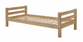Massivholz Kinderbett mit Rollrost 90x200 cm INFANSKIDS Kiefer massiv gelaugt geölt Casademobila Goslar