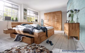 Echtholz Schlafzimmer schubladenkommode ZENNA Kernbuche massiv geölt casademobila Goslar
