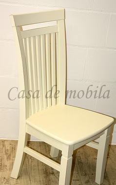 Stuhl 45x106x55cm PARIS Kiefer massiv champagner lackiert