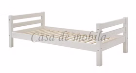 Massivholz Bett mit Rollrost 90x200cm INFANSKIDS Kiefer massiv weiß lasiert Casademobila Goslar