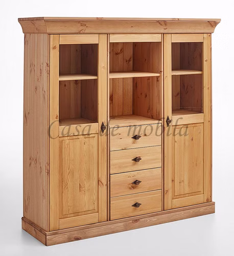 Highboard 143x145x45cm BERGEN Kiefer massiv Massivholz Highboard landhaus 143x145x45cm BERGEN Kiefer massiv gelaugt geölt Casa de mobila Goslar