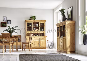 Highboard 143x145x45cm BERGEN Kiefer massiv Esszimmer-schrank landhaus 143x145x45cm BERGEN Kiefer massiv gelaugt geölt Casa de mobila Goslar
