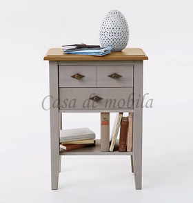 Konsolentisch 58x79x35cm BERGEN Kiefer 2farbig grau / gelaugt geölt Konsolentisch 58x79x35cm BERGEN Kiefer 2farbig grau / gelaugt geölt