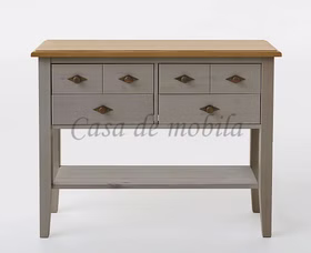 Konsolentisch 102x79x35cm BERGEN Kiefer 2farbig grau / gelaugt geölt Konsolentisch 102x79x35cm BERGEN Kiefer 2farbig grau / gelaugt geölt