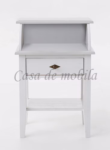 Massivholz Telefontisch mit Ablage und Schubladen 58x87x35cm BERGEN Kiefer massiv weiß Casa de mobila Goslar Massivholz Telefontisch mit Ablage und Schubladen 58x87x35cm BERGEN Kiefer massiv weiß Casa de mobila Goslar