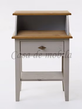 Telefontisch 58x87x35cm BERGEN Kiefer 2farbig grau / gelaugt geölt Telefontisch 58x87x35cm BERGEN Kiefer 2farbig grau / gelaugt geölt